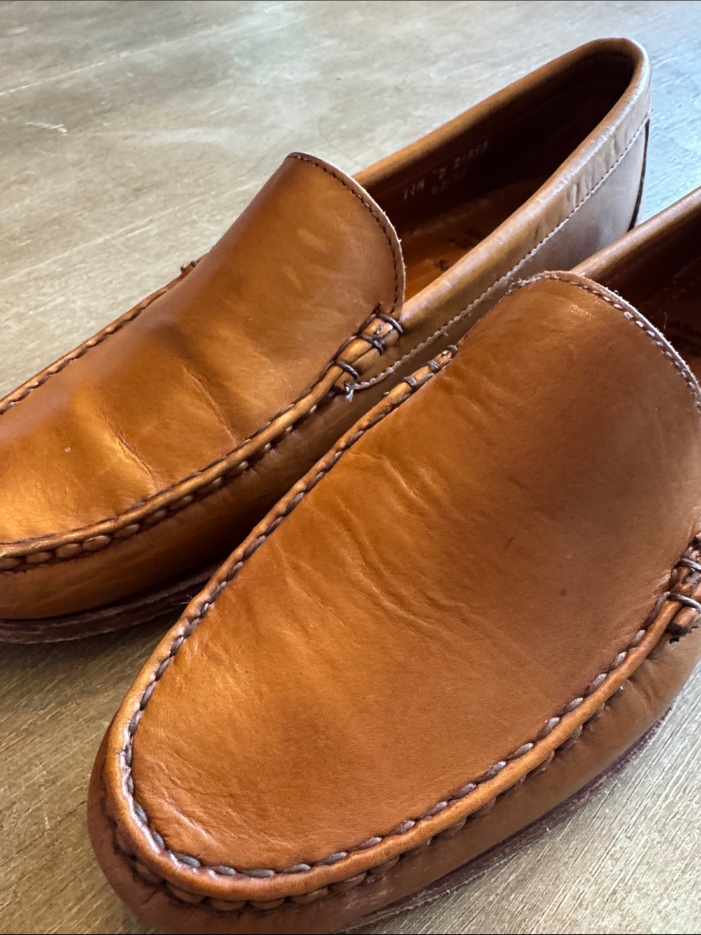 Daniel Men's Tan Leather Slip-On Driving Loafers, Size 11.5 - Picture 3 of 8